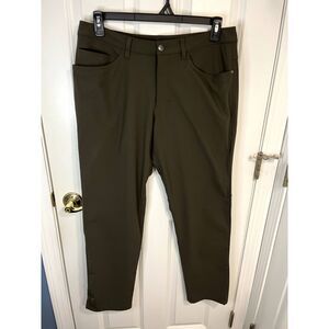 Lululemon Men's ABC Classic Pants Dark Olive Green Size 33 Warpstreme